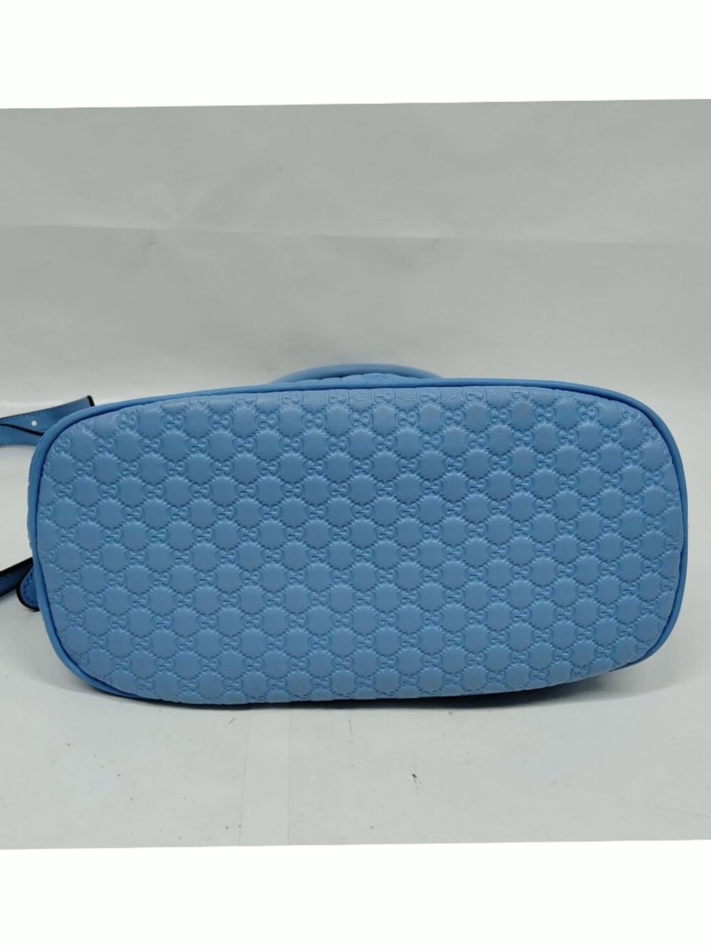 Authentic Gucci Microguccissima Dome Satchel Blue Leather Crossbody | Luxury - Picture 8 of 16